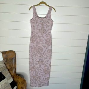 Vintage Nude Sparkle Dress / Evening Gown / Formal Oblique size 8
